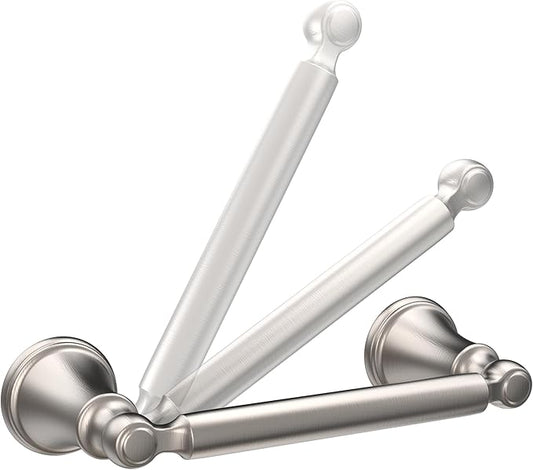 Delta Woodhurst (1-Pack) Toilet Paper Holder Brilliance Stainless Steel Tissue Roll Holder for Bathroom Organization and Storage Pivoting Toilet Tissue Holder Wall Bathroom Accessories 73250-SS