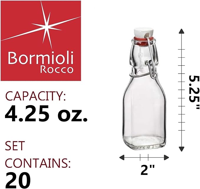 Bormioli Rocco Swing Bottle - 12.5CL (4.25 oz) - Clear