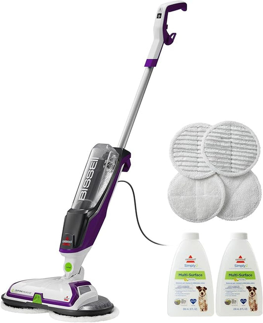BISSELL® SpinWave Pet Hard Floor Corded Spin Mop Cleaner with Washable mop Pads for Sealed Hard Floors, 20399