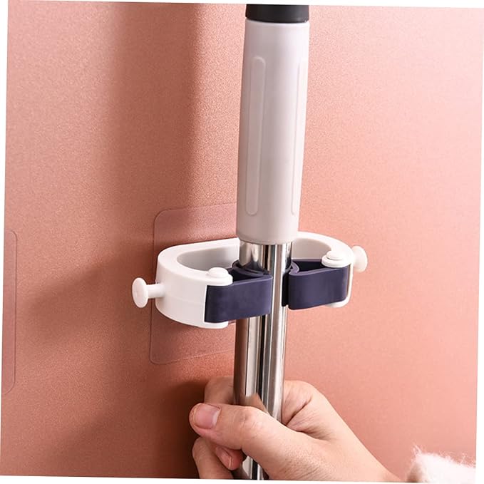 2pcs Mop Broom Holder Wall Mounted Mop Hanger Broom Organizer Cleaning for Home Sturdy