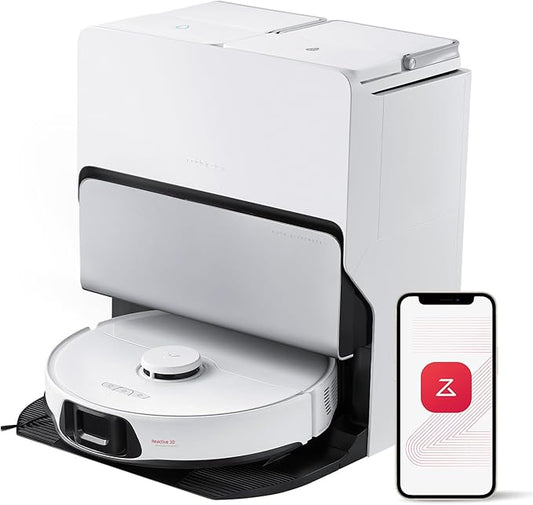 roborock S8 Max Ultra Robot Vacuum and Mop, All-in-One Dock, PreciSense LiDAR Navigation, Smart Dirt Detection, Self-Emptying, 8000Pa Suction for Various Floors, 20mm Auto Lifting for Carpet, White