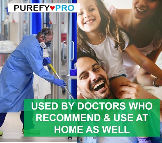 Purefypro Disinfectant Airesol Spray (3.4oz, 3 Pack) Kills 99.9999% Norovirus, HIV, Flu, Monkeypox Virus, Drug Resistant Germs, MRSA, Fungi. Purefypro Technology. No Rinse, No Residue. TSA Air Travel