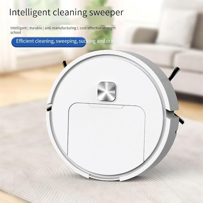 Smart Sweeping And Mopping Robot Vacuum Cleaner With Advanced Navigation And Long Lasting Battery For Efficient Home Floor Cleaning(Battery type White)