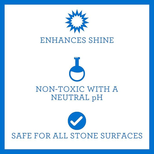 TriNova Granite Cleaner & Polish Gallon Refill for Daily Use - Made in USA, Enhances Shine, Streak-less - for Counter-tops, Marble, Stone, Bathroom Tile Kitchen, & Islands - 128 fl oz