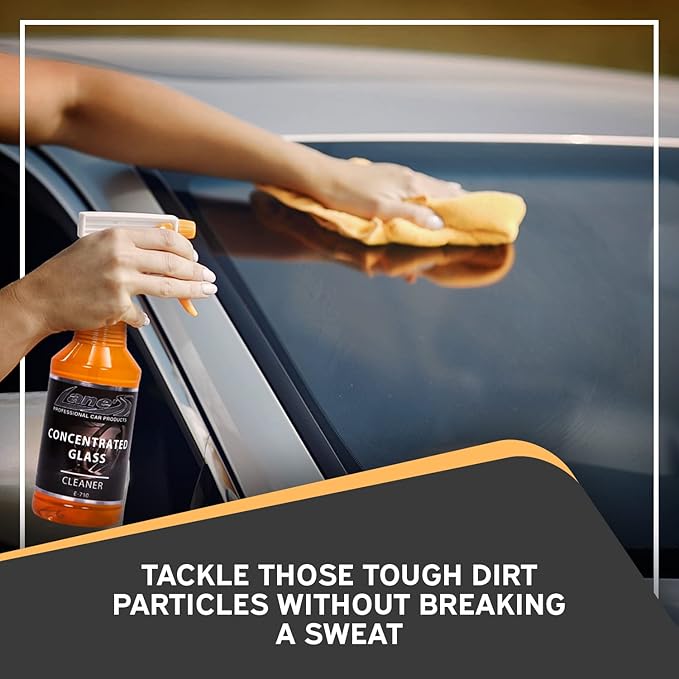 LANE'S Concentrated Auto Glass Cleaner | Tint-Safe Car Windshield, Window Cleaner | Removes Automotive Smoke Film, Fingerprints, & Smudges | Streak-Free, Safe for All Glasses | 32oz, 2 Pack