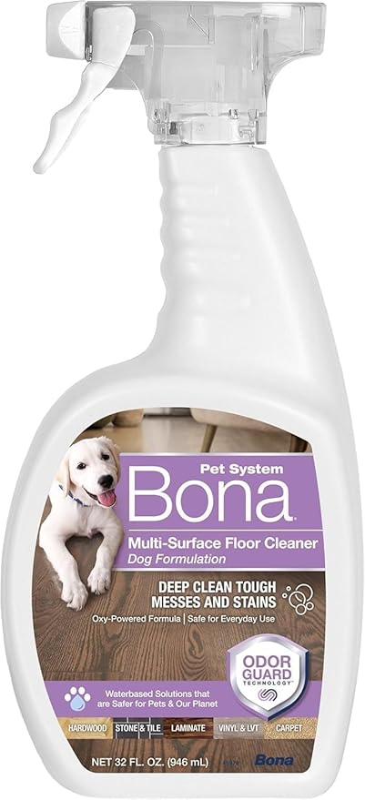 Bona Pet Spray Odor Eliminator, Dog Formulation, 32 fl oz, Safe for Carpeted Areas and Multi-Surface Floors
