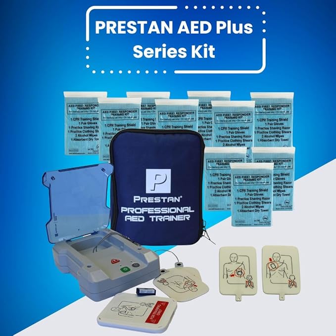 MCR Medical Prestan AED Plus Series, Replacement Pads, & Pack of 10 of CTK3