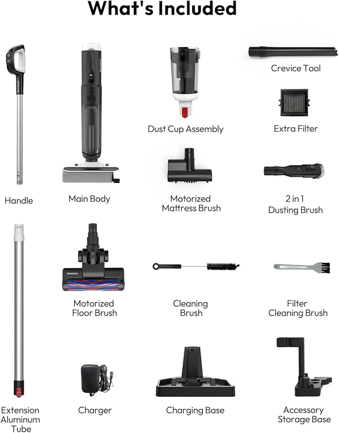 Wet Dry Vacuum Cleaner,Boost-Assisted Vacuum Mop,Equipped with Self-Cleaning System,Detachable Handheld Brush Head, Crevice Cleaning、 and Fabric Dusting,Apartment Essentials