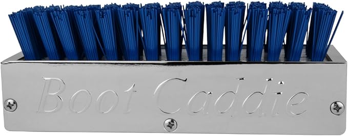 GG Grand General Chrome Aluminum 7-1/2" (L) x 2-5/8" (H) x 3" (D) Boot Caddies, Blue brush w/Amber/Clear Led, 98983