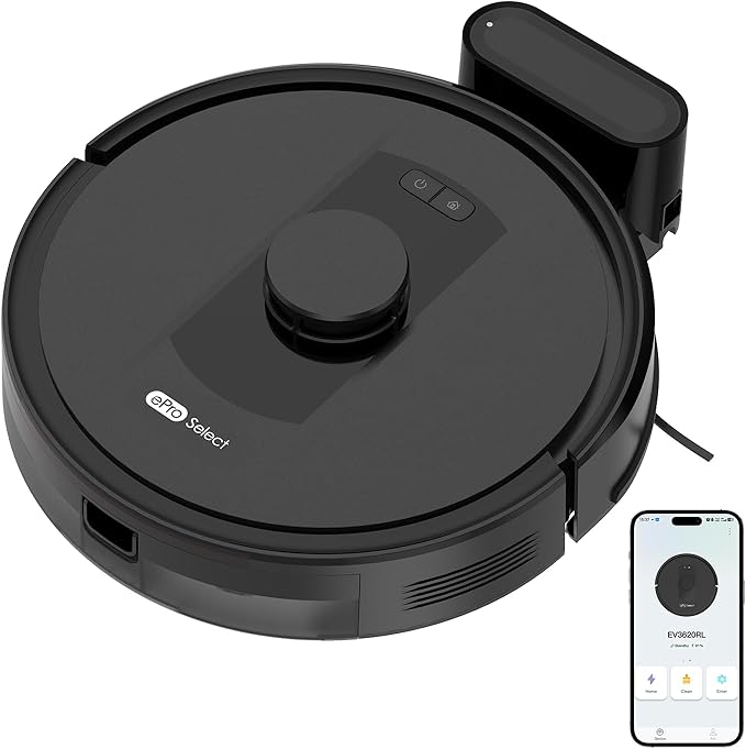 Robot Vacuum and Mop Combo, 10Kpa Robotic Vacuum Cleaner, 150 Min Max, Customized Cleaning, Multi-Floor Mapping, WiFi/Alexa/APP, Ideal for Hard Floors, Carpets & Pet Hair, Self-Charge (3620)