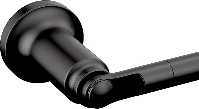 Delta Saylor (1-Pack) 8'' Towel Rack for Bathroom Matte Black Towel Bar for Bathroom Wall Hand Towel Holder Rod Wall Mounted Kitchen Towel Holder 73508-BL