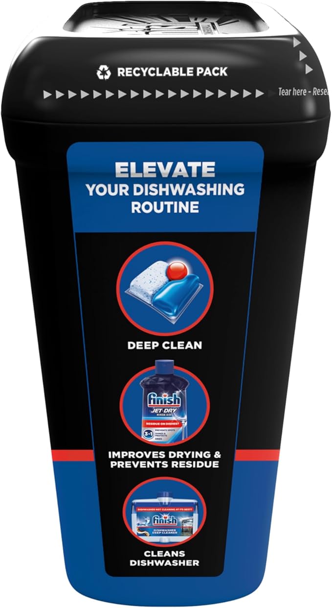 Finish Quantum Dishwasher Pods, No Pre-Rinse Dishwasher Detergent Soap Removes 24HR Dried-On Stain and Grease, Leaving a Virtually Spotless Shine, 48 Count