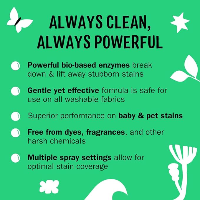 Molly's Suds Stain Remover Spray | Gentle Yet Powerful, Great for Baby & Pet Stains | Clean, Simple Ingredients (Fragrance Free) (3 Fl Oz (Pack of 1))