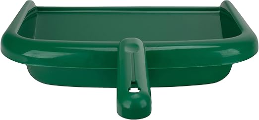 SPARTA Large Handheld Dustpan with Hanging Hole, Heavy-Duty Plastic Dustpan with Wide Lip for Countertops and Surfaces, Plastic, 10 Inches, Green