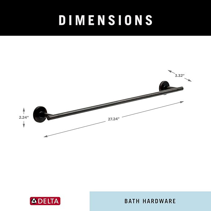 Delta 759240-RB Trinsic 24 in. Wall Mount Towel Bar Bath Hardware Accessory in Venetian Bronze