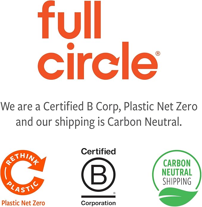 Full Circle Tiny Team Mini Compact Brush & Dustpan Set, Portable Handheld Broom for Quick Cleanups, Ideal for Home, Bathroom, Kitchen Countertops. Bamboo Hand Broom & Small Crumb Sweeper, White