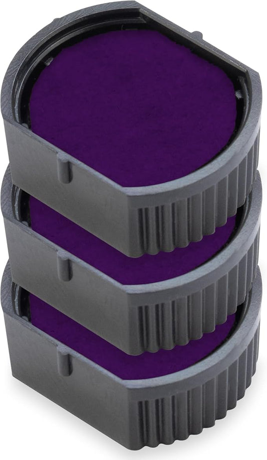 E/R12 Replacement Pad Compatible for 2000 Plus Printer R12 - Water Based - Pack of 3 - Purple