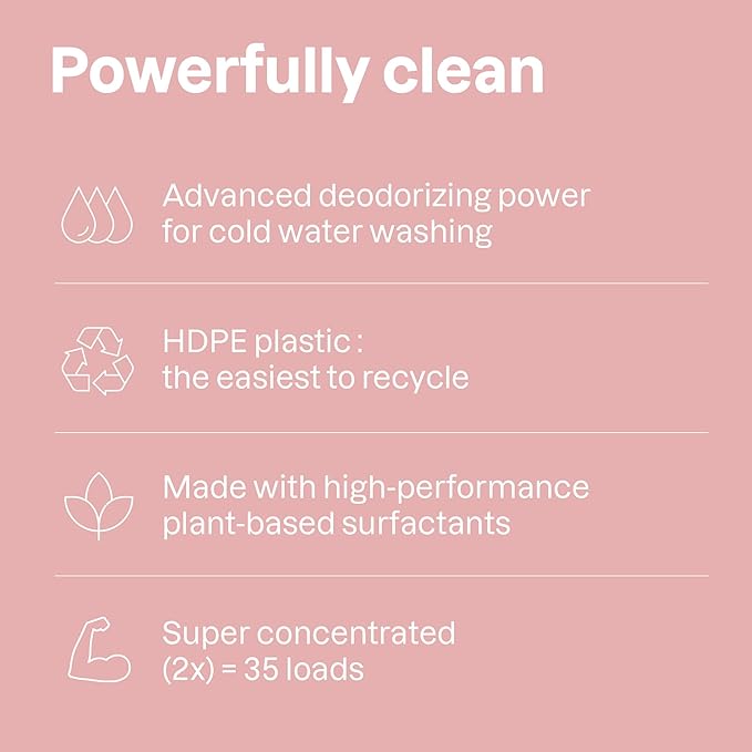 ATTITUDE Baby Laundry Detergent, EWG Verified, Plant and Mineral-Based Formula, HE Compatible, Vegan Household Products, Unscented, 35 Loads, 35.5 Fl Oz