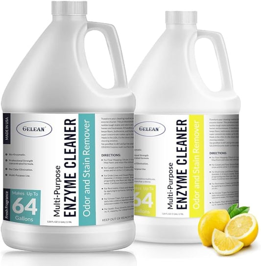 Multi-Purpose Probiotic Enzyme Cleaner, Made in USA - Stain and Odor Remover - Concentrated - Professional & Home Strength Drains, Floors, Bathrooms, Toilets Trash Can,