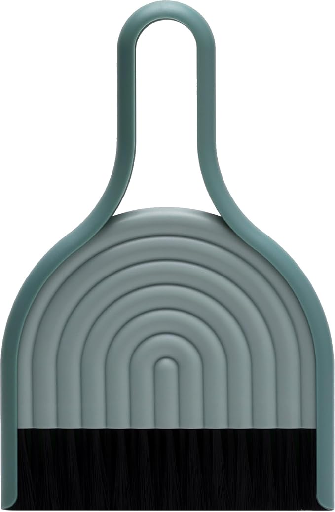 Peleg Design DustArch - Mini Dustpan and Brush Set, Small Dustpan and Broom with Modern Charm, Handheld Broom and Dustpan Set for Home, Office & Travel