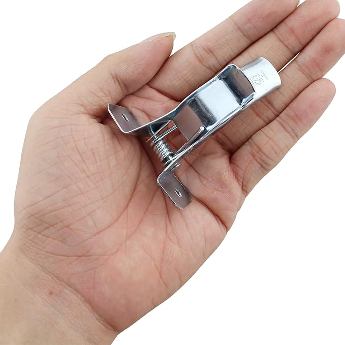 TAODAN 5PCS 2.65 Inch Silver Metal Wall Mounted Spring Clip Organiser Garage Storage Rack Broom Mop Holder Hardware Tool