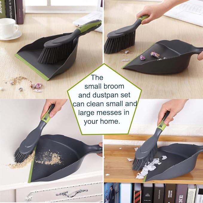 Dustpan and Brush Set,Dust Pans with Brush,Hand Broom Dust Pan,Broom Dustpan Set are Suitable for Kitchen, Sofa, Table, Car Trunk and Seat, Pet Nest and so on.(2pcs)