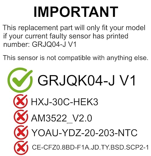 Humidity Sensor Replacement Compatible with Frigidaire and GE Dehumidifiers