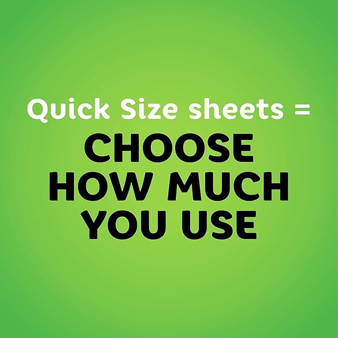Bounty Quick Size Paper Towels, White, 8 Family Rolls = 20 Regular Rolls (Packaging May Vary)