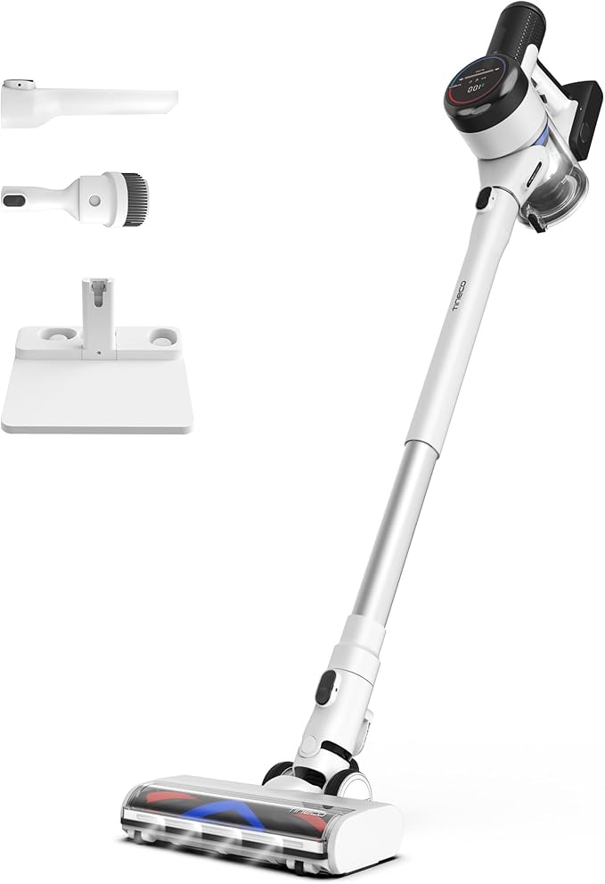 Tineco Smart Cordless Vacuum Cleaner, Stick Vacuum with Anti-Tangle Brush & Fade-Free Suction, Deep Clean for Hard Floor & Carpets, Pet Hair Cleaning with Led Headlights