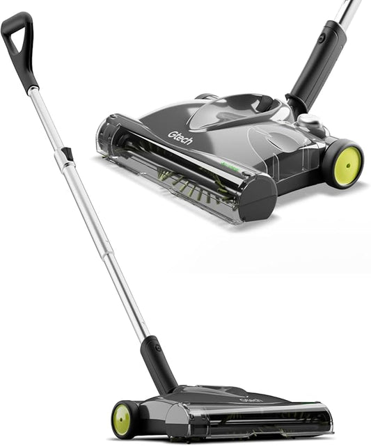 Gtech SW22 Cordless Lithium Carpet and Hardwood Floor Sweeper - Cordless Adjustable Vacuum - Up to 90 Minutes of Runtime - Rechargeable 7.4v Li-ion Battery - Lightweight (3 lbs.)