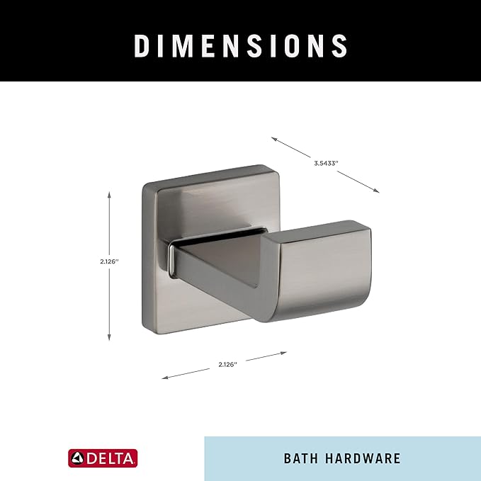 Delta 77535-SS Ara Single Towel Hook Bath Hardware Accessory in Stainless Steel