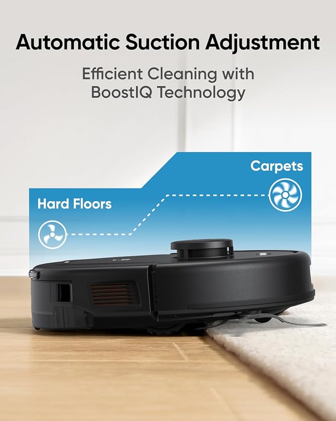 eufy Certified Like-New L50 Robot Vacuum with 4,000 Pa Powerful Suction, Precise iPath Laser Navigation, Customizable Al Mapping, Climb Up to 20 mm, Ideal for Hard Floor, Tile, and Carpet (Renewed)