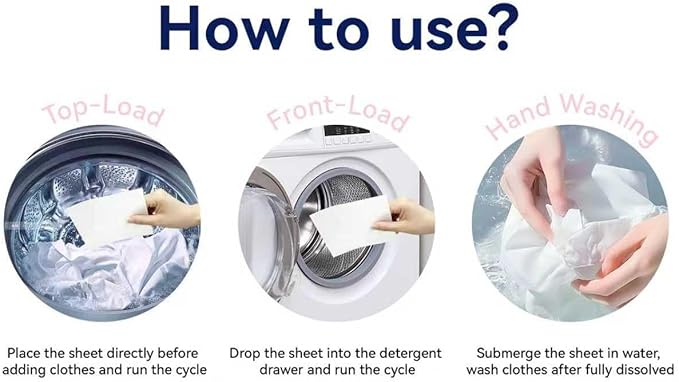 Laundry Detergent Sheets Up to 120 Loads, Gentle for Skin, Lavender Scent, Plastic Free, Stain-Fighting Enzymes, Soap Sheets, No Waste, Quick Dissolve, Easy to storm, Dorm Travel essentials, 60 Ct