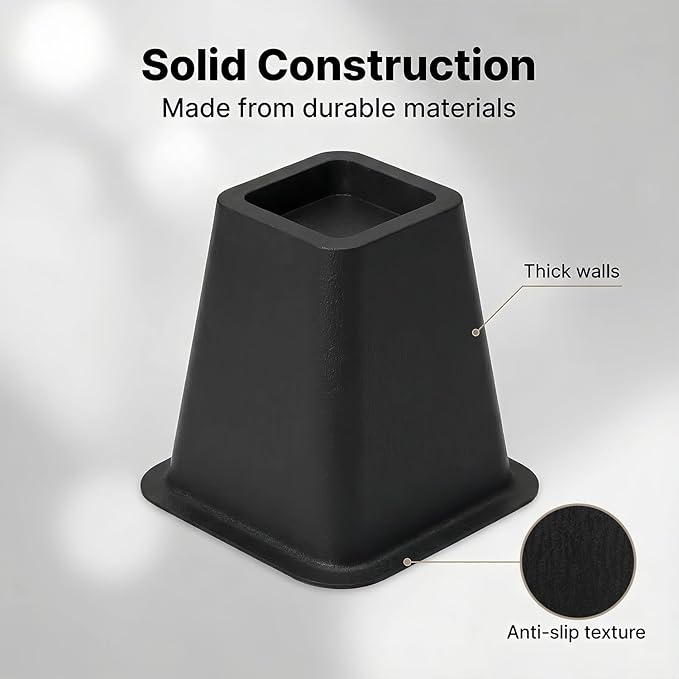 Dehumidifier Riser Kit 4 Pack, 6 Inch Heavy Duty Crawl Space Dehumidifier Stand, Universal Support Pads for Drainage, Vibration & Noise Reduction