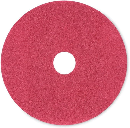 Boardwalk BWK4020RED 20 in. Diameter Buffing Floor Pads - Red (5/Carton)