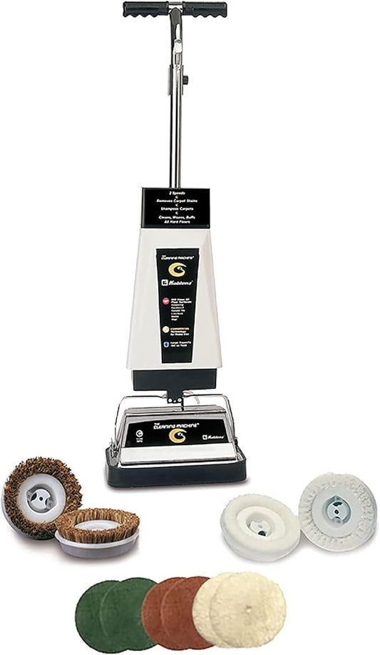 Koblenz Carpet Shampooer and Floor Polisher, 12" Carpet Cleaner with Scrubbing Brushes and Polishing Pads, 144 Ounce Tank, White/Black (P 2600A)