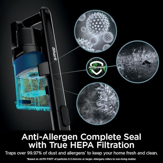 Shark PowerPro Flex Reveal Plus Cordless Vacuum, FloorDetect & Dirt-Reveal Technology, HEPA Filter, for Carpets & Hard Floors, Up to 50-Minute Runtime, Powerful Pet Hair Pickup, Java, IZ382H