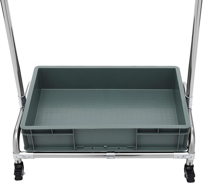 Garden Tool Organizer, 10 Slots with Hooks, Movable Floor-Mounted Mop Rack Floor Standing Cleaning Tool Cart Storage for Garage Organization and Storage, Hold Long-Handled Tool/Rake/Broom (Style 2)