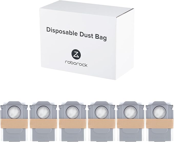 roborock Qrevo Curv 2 Flow Robot Vacuum and Mop with 6 Packs Disposable Dust Bags