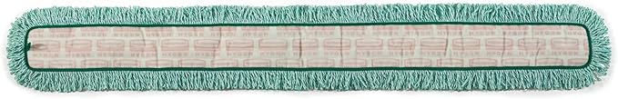Rubbermaid Commercial Products HYGEN 60 inch Microfiber Dust Pad with Fringe, Green, For Janitorial/Professional Cleaners and Heavy-Duty industrial Cleaning/Dusting/Sweeping