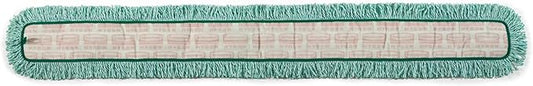 Rubbermaid Commercial Products HYGEN 60 inch Microfiber Dust Pad with Fringe, Green, For Janitorial/Professional Cleaners and Heavy-Duty industrial Cleaning/Dusting/Sweeping