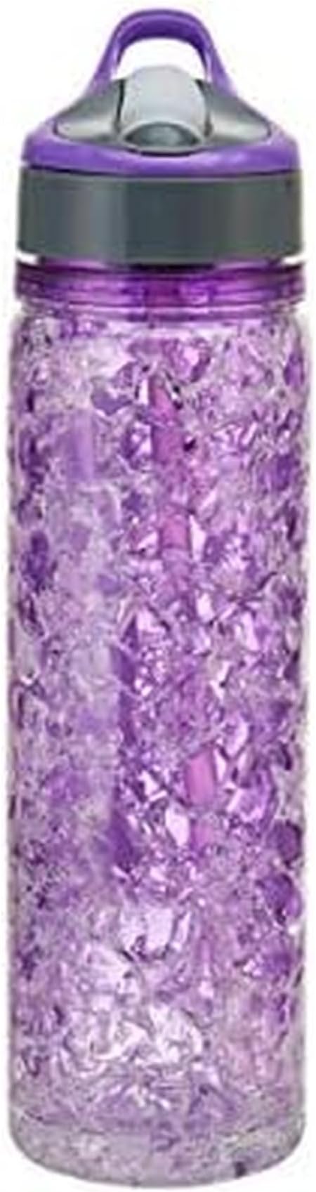 Copco 5237208 Freezeable Double Wall Insulated Tritan Water Bottle with Crackle Gel, 18-Ounce, Purple
