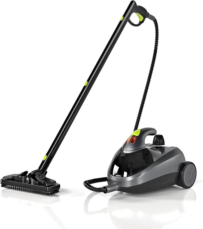 Heavy-Duty Steam Cleaner - 1500W Multipurpose Handheld Floor Steamer with 22 Accessories 16ft Cord for Home, Car Detailing, Tile, Grout, Carpet, Wallpaper, Upholstery, Window, Deep Cleaning