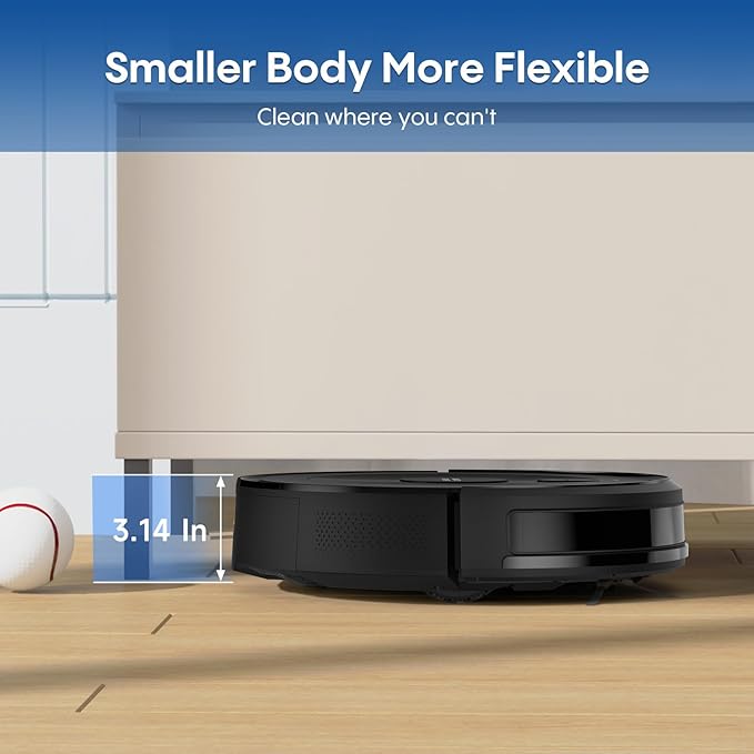 Robot Vacuum and Mop:4000Pa 3-in-1 Robotic Vacuum Cleaner with Intelligent Navigation, Alexa & APP Control, Schedule Cleaning, Slim and Quiet, Robotic Vacuum Perfect for Pet Hair, Hard Floor, Carpet