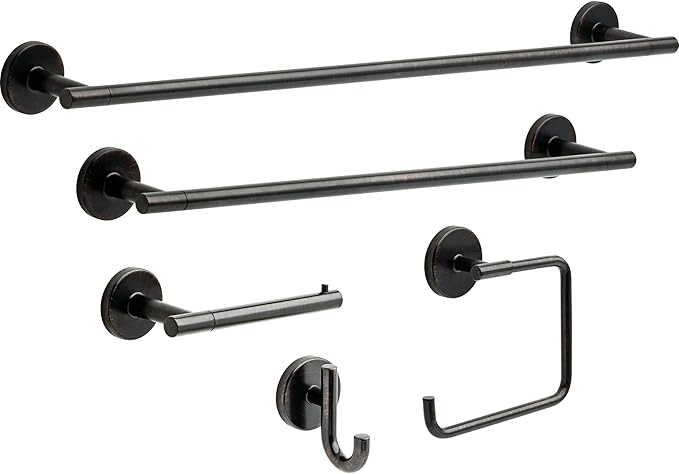 Delta 759240-RB Trinsic 24 in. Wall Mount Towel Bar Bath Hardware Accessory in Venetian Bronze
