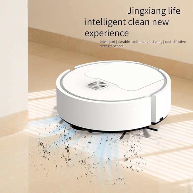 Smart Sweeping And Mopping Robot Vacuum Cleaner With Advanced Navigation And Long Lasting Battery For Efficient Home Floor Cleaning(Battery type White)
