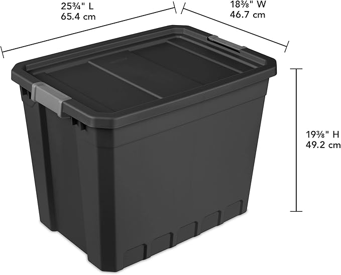 Sterilite TOTE STACKER BLACK 27GA 14889004