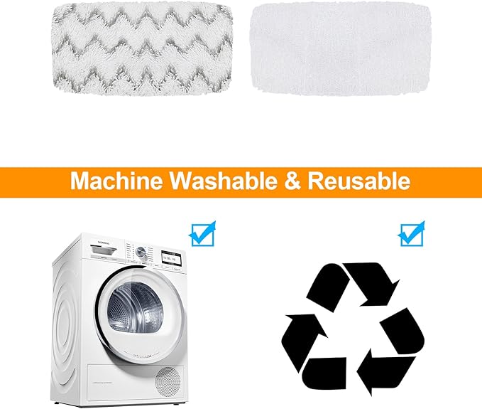 6 Pack 1543A Steam Mop Pads for Bissell PowerFresh Vac & Steam 2747A, Bissell Symphony Pet Steam Mop Pads 1132 1543 1652 1252 1606670 1543A 1632 1132A 1530 11326