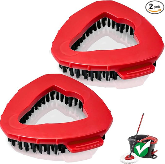 Scrub Brush, 2 Pack Spin Scrub Brush Replacement Head, Stiff Bristle Cleaning Brush for Kitchen Bathroom and Various Hard Surfaces