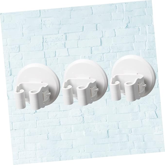 3pcs Mop and Broom Holder Wall-mounted Suction Cup Clamp Cleaning Tool Gripper